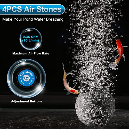 Deyoo4outletsairpumpforponds59ftairtubewith4stonesdiffuseraerationpumpkitforoutdoorpondairpumpwithcheckvalvesforpondsfishtanksaquariums Urban Country Home Decor Deyoo 4 outlets air pump for ponds 59 ft air tube with 4 stones diffuser aeration pump kit for outdoor pond air pump with check valves for ponds fish tanks aquariums urban country home decor