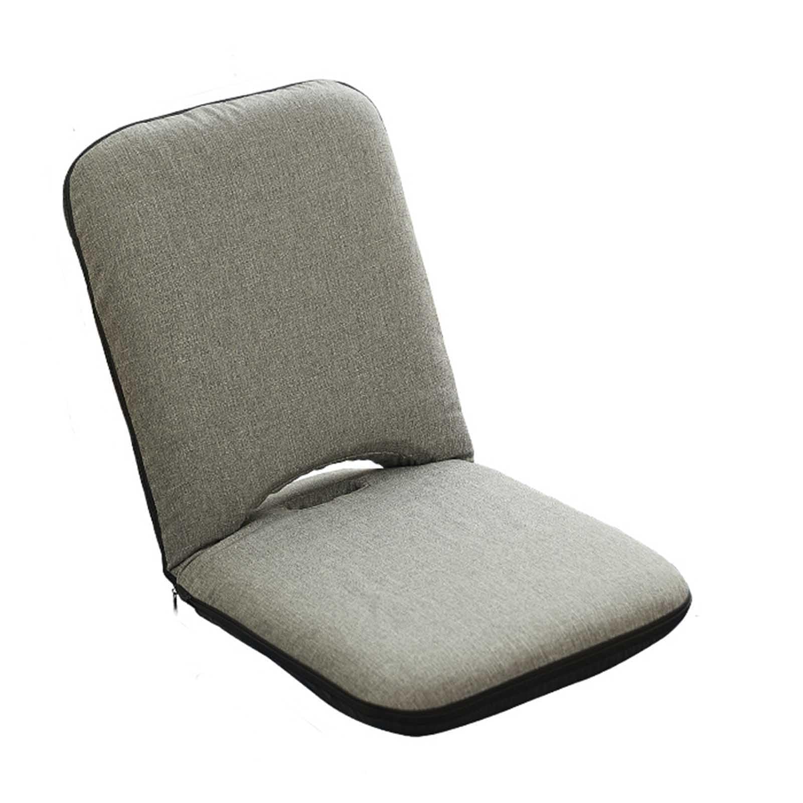 Silla tapizada ajustable con respaldo, cojín de meditación plegable portátil para mayor comodidad y apoyo en sala de estar, oficina o espacio de yoga