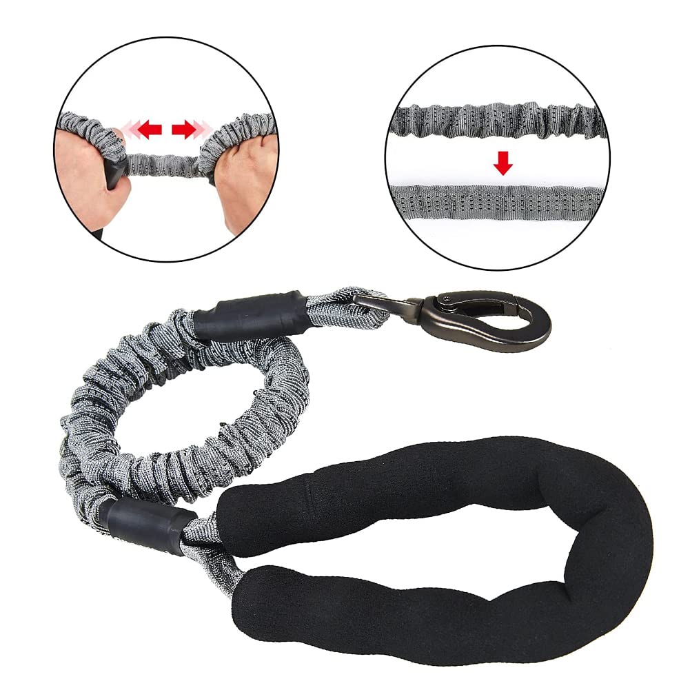 WDDT Laisse Chien Élastique, en Nylon, Corde Solide Anti Traction ​Grande Taille, Élastique pour Animaux Compagnie, avec Poignée Rembourrée, Chiens Grands et Petits