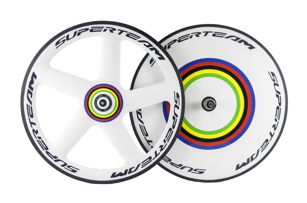 Amazon.co.jp: Superteam 700C フロント 56mm 5スポークホイール リア 
