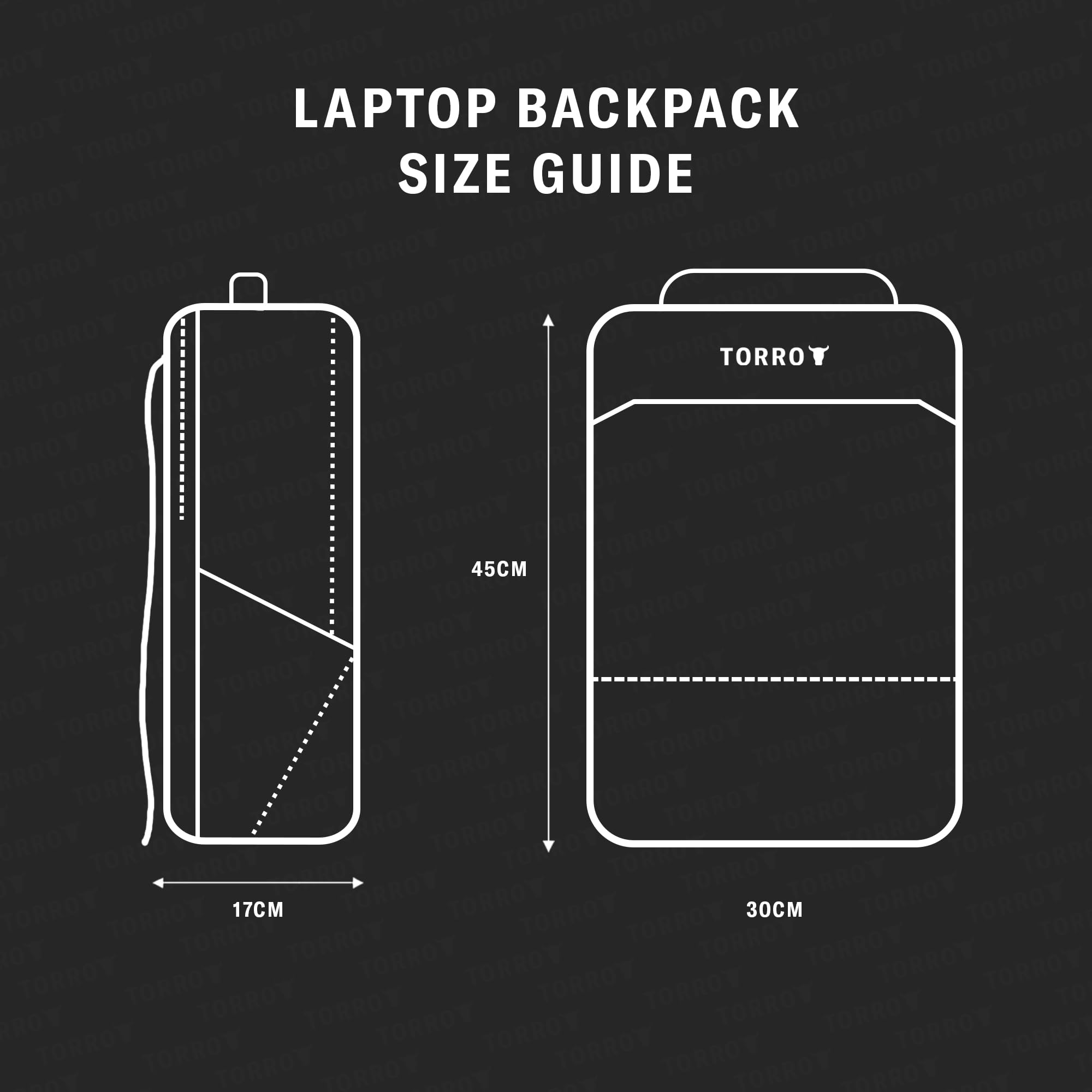 TORRO Plecak biznesowy na laptopa do pracy i podróży, wodoodporny 17,5 l dla kobiet i mężczyzn z portem USB, przegrodą na laptopa 16 cali i pasem na walizkę (Czarny)