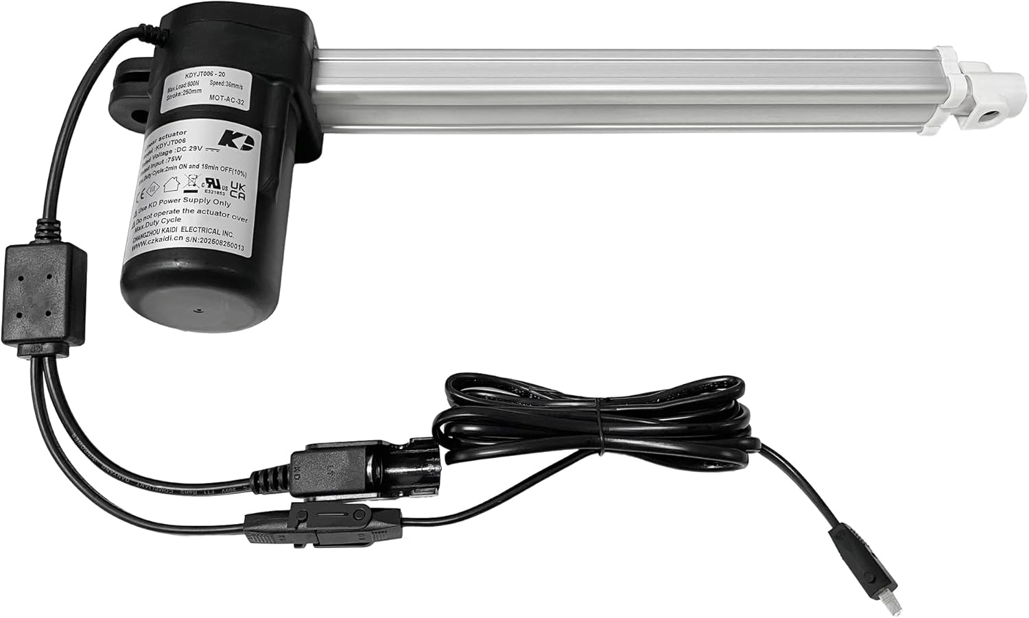 Linear Actuator Kaidi Model KDYJT006-20 Power Recliner Lift Chairs Motor Replacement