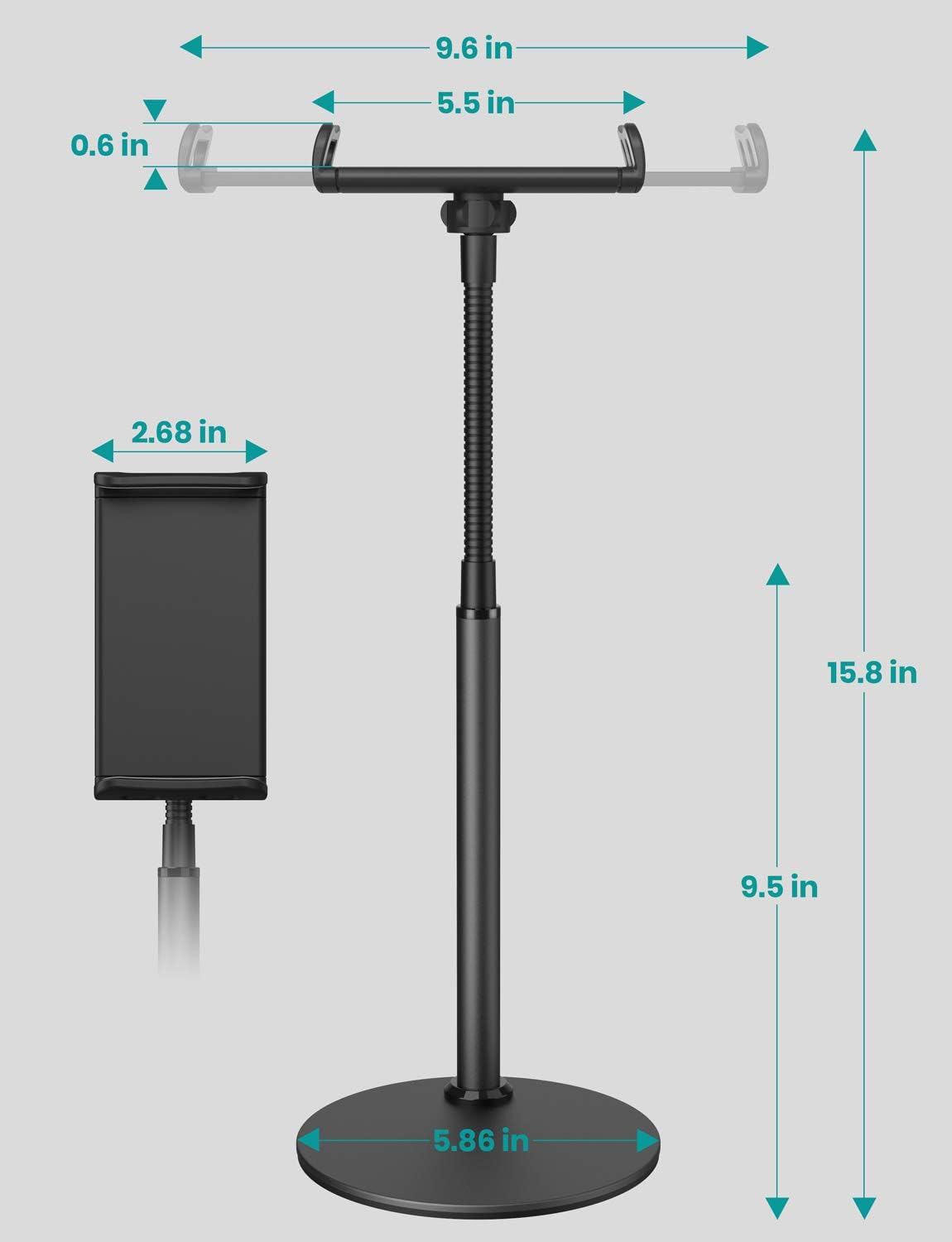Up To 40% OFF Tablet Stand Holder, Klearlook Metallic Multi-Angle Adjustable Stand Holder 360 Degree Swivel Rotation Flexible Arm for All Smartphones and Tablets Up to 12.9 Inches Black Crazy Deals Tablet Stand Holder, Klearlook Metallic Multi-Angle Adjustable Stand Holder 360 Degree Swivel Rotation Flexible Arm for All Smartphones and Tablets Up to 12.9 Inches Black