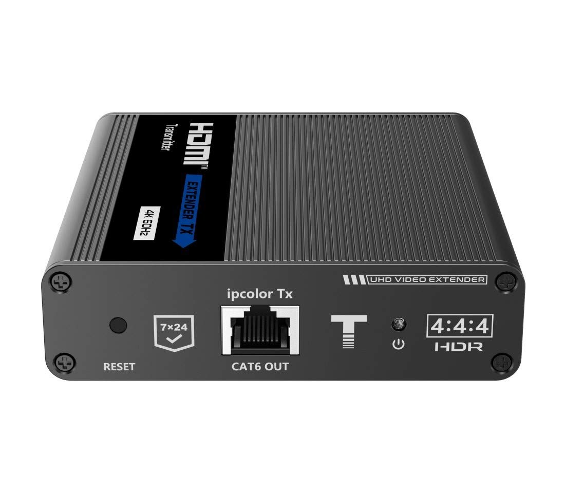 PremiumCord Extender HDMI 4K su 70m Tramite Cavo Patch Cat6 / Cat6A / Cat7, trasmettitore e Ricevitore IR, HDMI 2.0, Arc, risoluzione Video Ultra HD 4K @ 60Hz