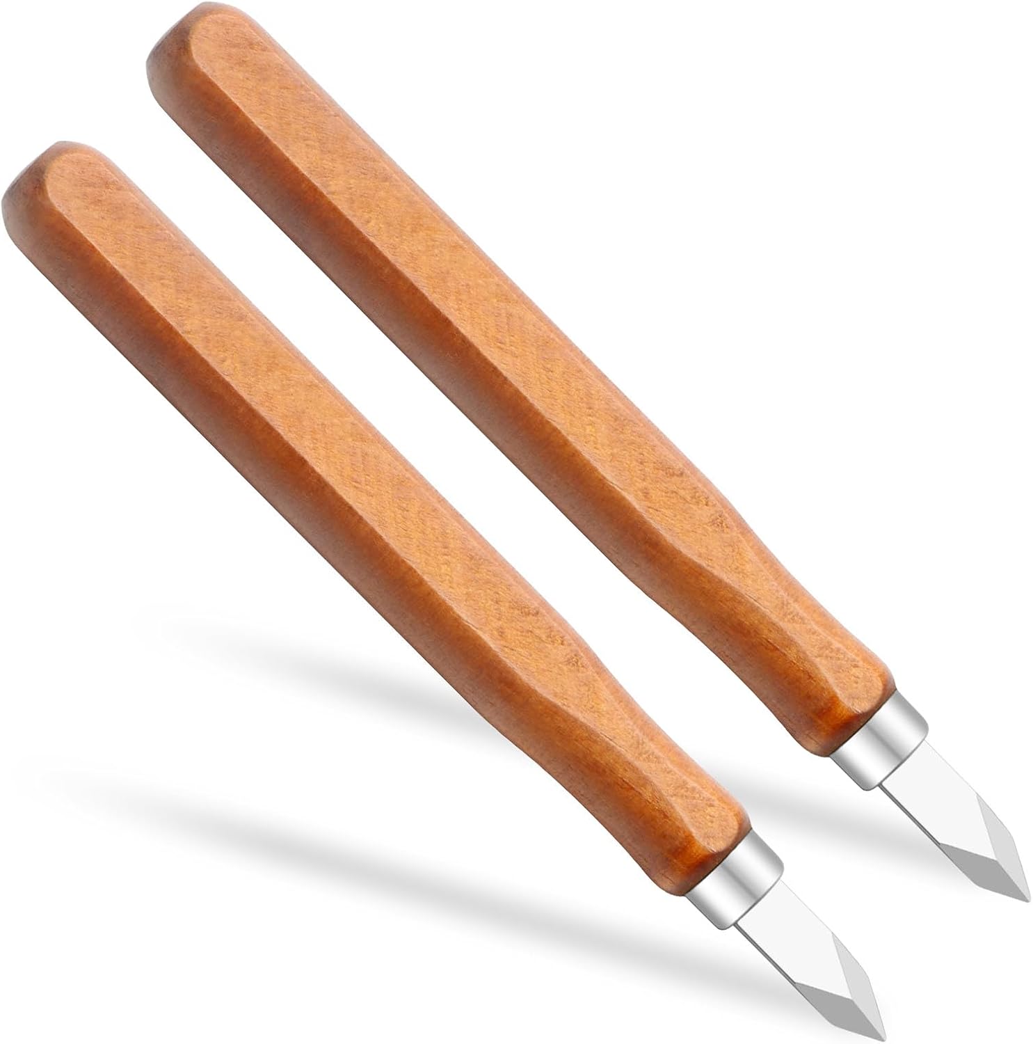 Woodworking Marking Knife 2 Pack,Dual Bevel Carbon Steel Blade,Solid Padauk Wood Handle Scribe Tool for Dovetail Joinery Woodworking Tools for Carpenters,Dual Bevel Striking Knife for Precise Marking