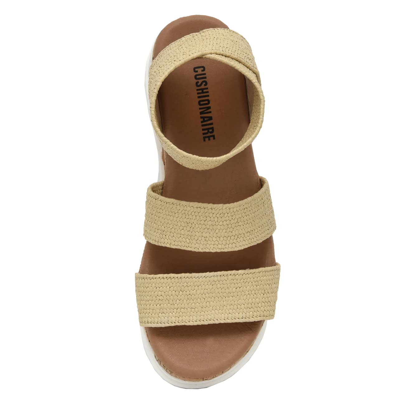 CUSHIONAIRE Womens Naomi Cork Wedge Sandal +Wide Widths
