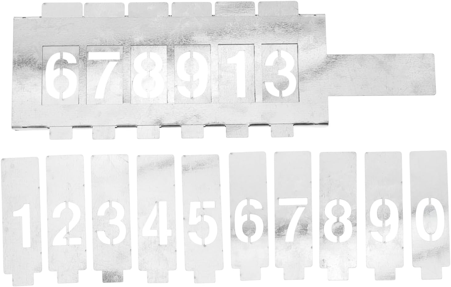Gadpiparty Reusable Hollow Number Stencil Kit Durable Spray Paint Templates with Metal Card Slots for Easy Installation Address Painting and Creative Projects