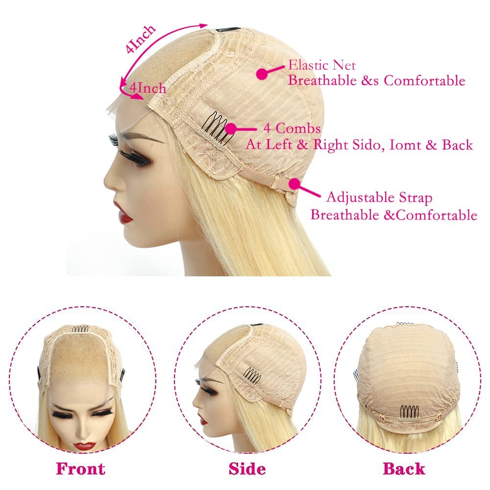 Amazon.com : CYIKLI 22 Inch 613 Body Wave Lace Front Wigs  display picture 2