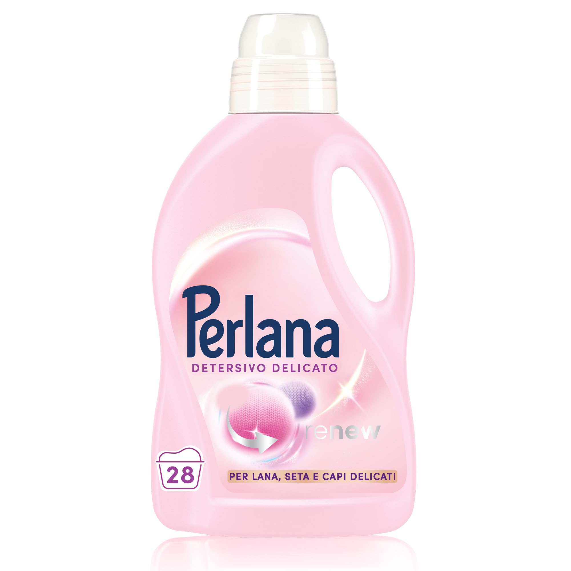 Perlana Detersivo Delicati (8 confezioni da 28 lavaggi), Detersivo lavatrice liquido per lana, seta e delicati, Detersivo delicati per effetto cashmere e fibre rinnovate