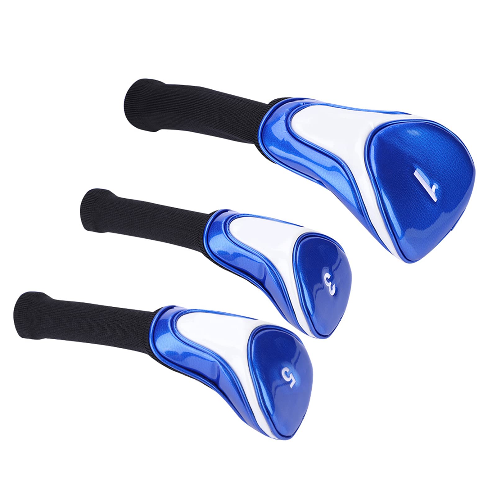 Golfschläger-Schlägerhauben für Fahrer, langlebiges blaues PU-Golfer-Zubehör aus elastischer Baumwolle