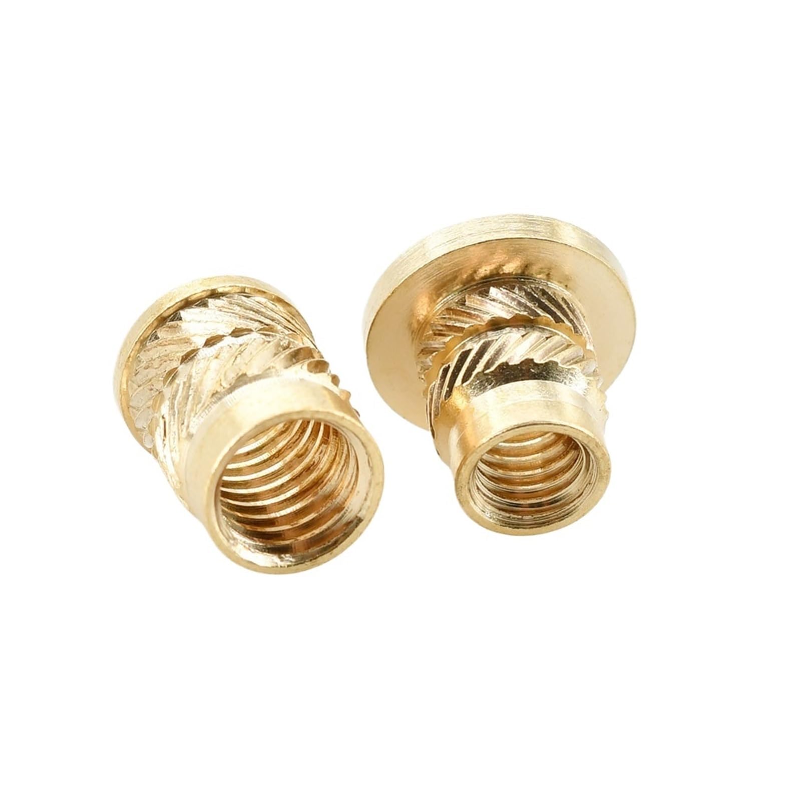 Inserto filettato Dadi zigrinati Dado flangiato in ottone M2 M2.5 M3 M4 M5 M6 M8 Doppio dado incorporato in twill for stampante 3D(M3xL3.5xOD4.6(50Pcs))
