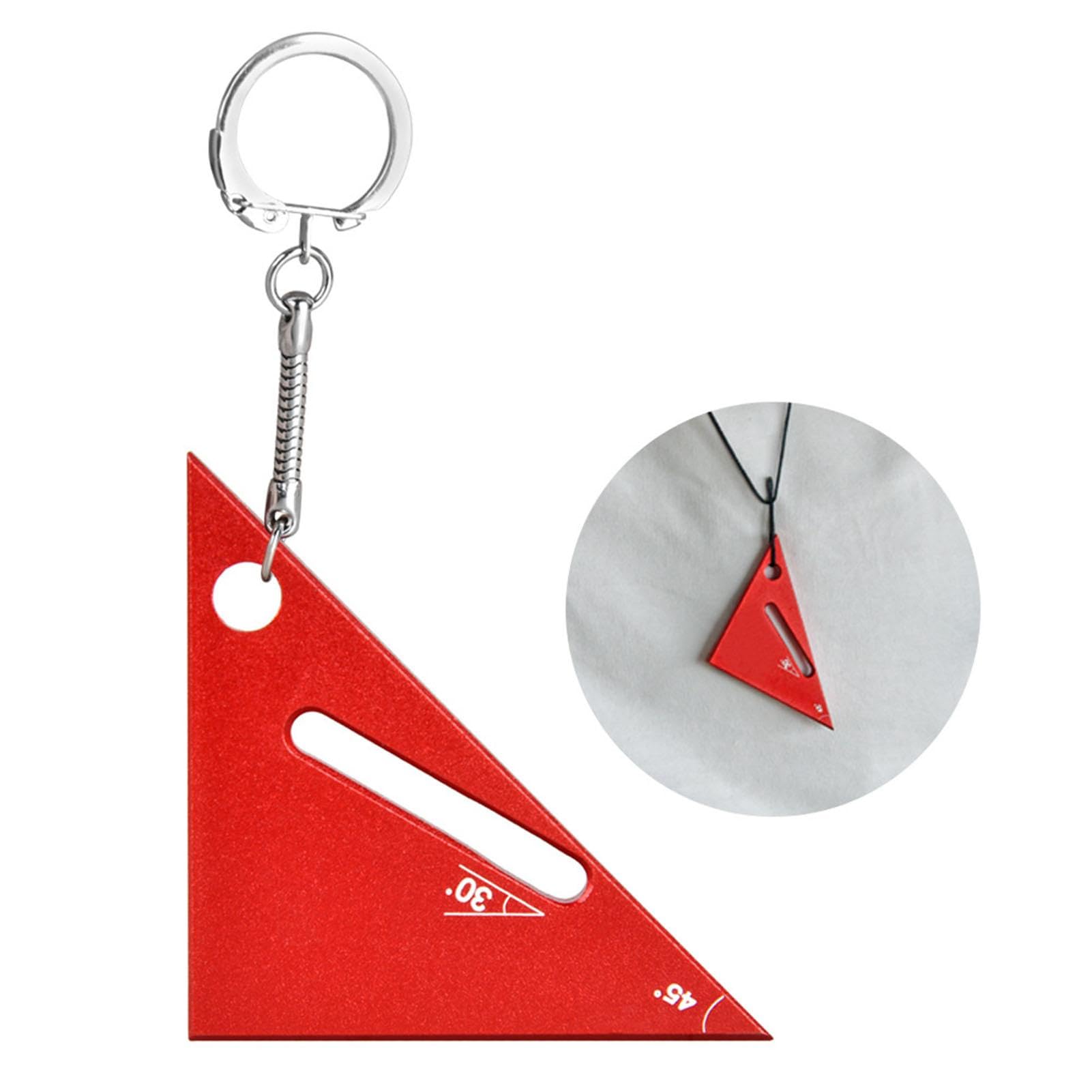 Regla Triangular - Aleación de Aluminio 90/45 Grados Herramienta de medición pequeña Escuadra de Carpintero portátil