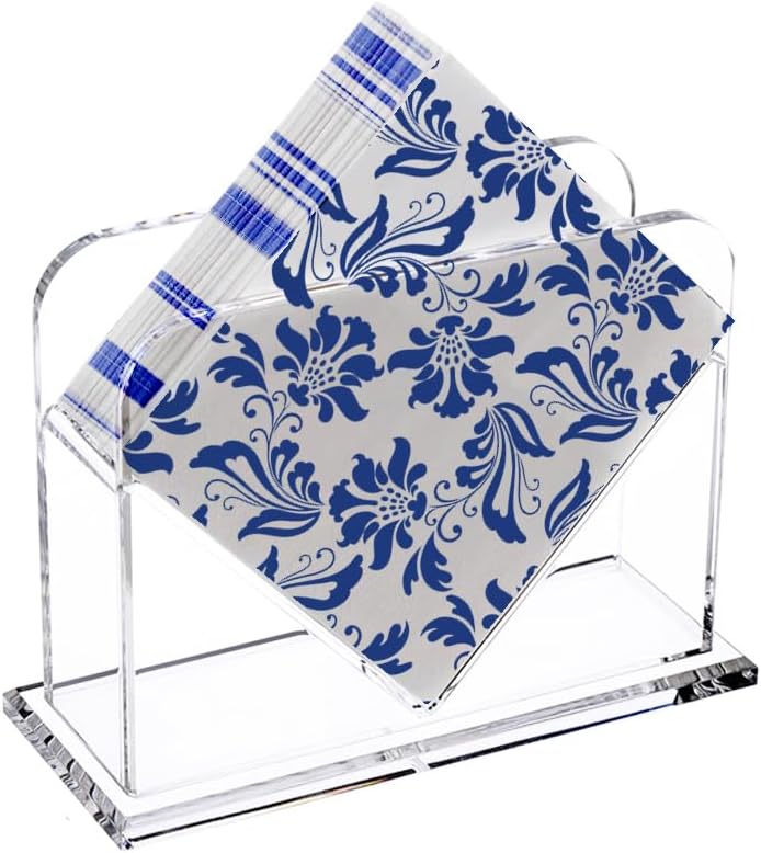 HeiMma Acrylic Napkin Holder, Clear Lucite Plastic Cocktail Beverage ...