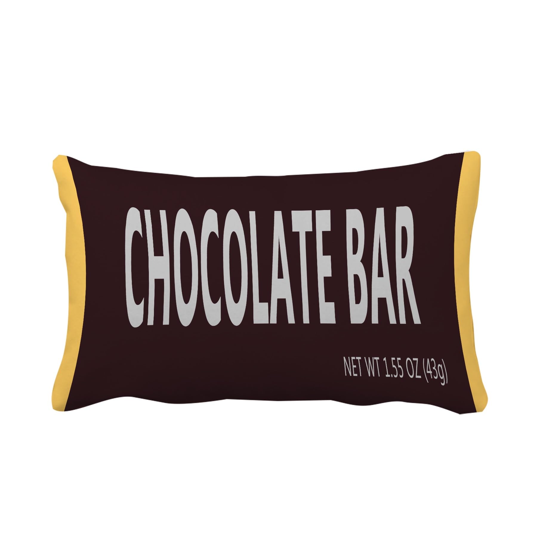 decorbox Chocolate Bar Lover 12x20 Inch Funny Throw Pillow Cover, Sweet Foodie Food Snack Fan Decorative Cushion Case,Home Nursery Room Decor Kid Boy Girl Novelty Soft Lumbar Pillowcase