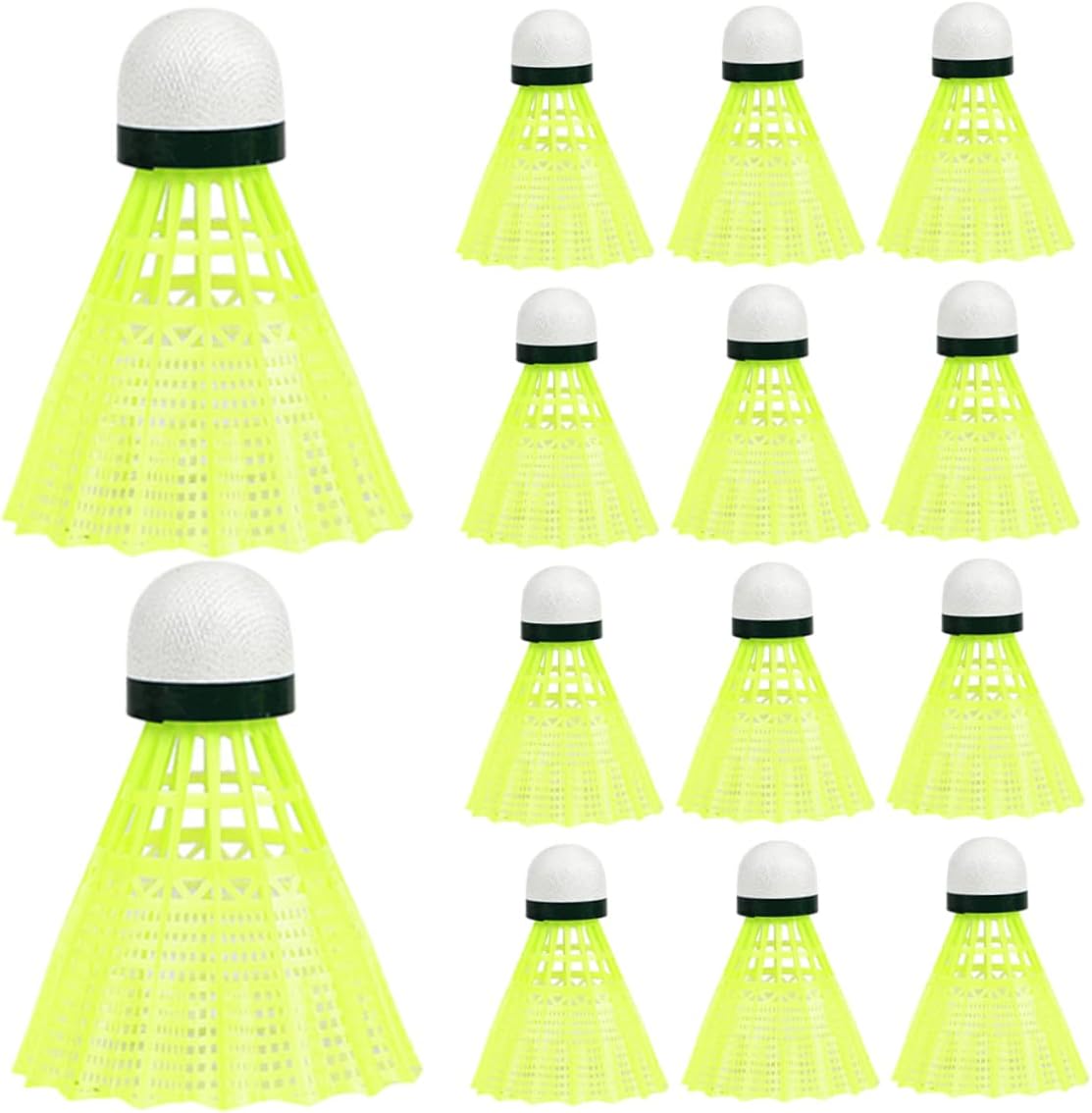 24pcs Badminton Shuttlecocks for Outdoor Student Training Yellow Birdies High Speed and Stability for Recreational Play