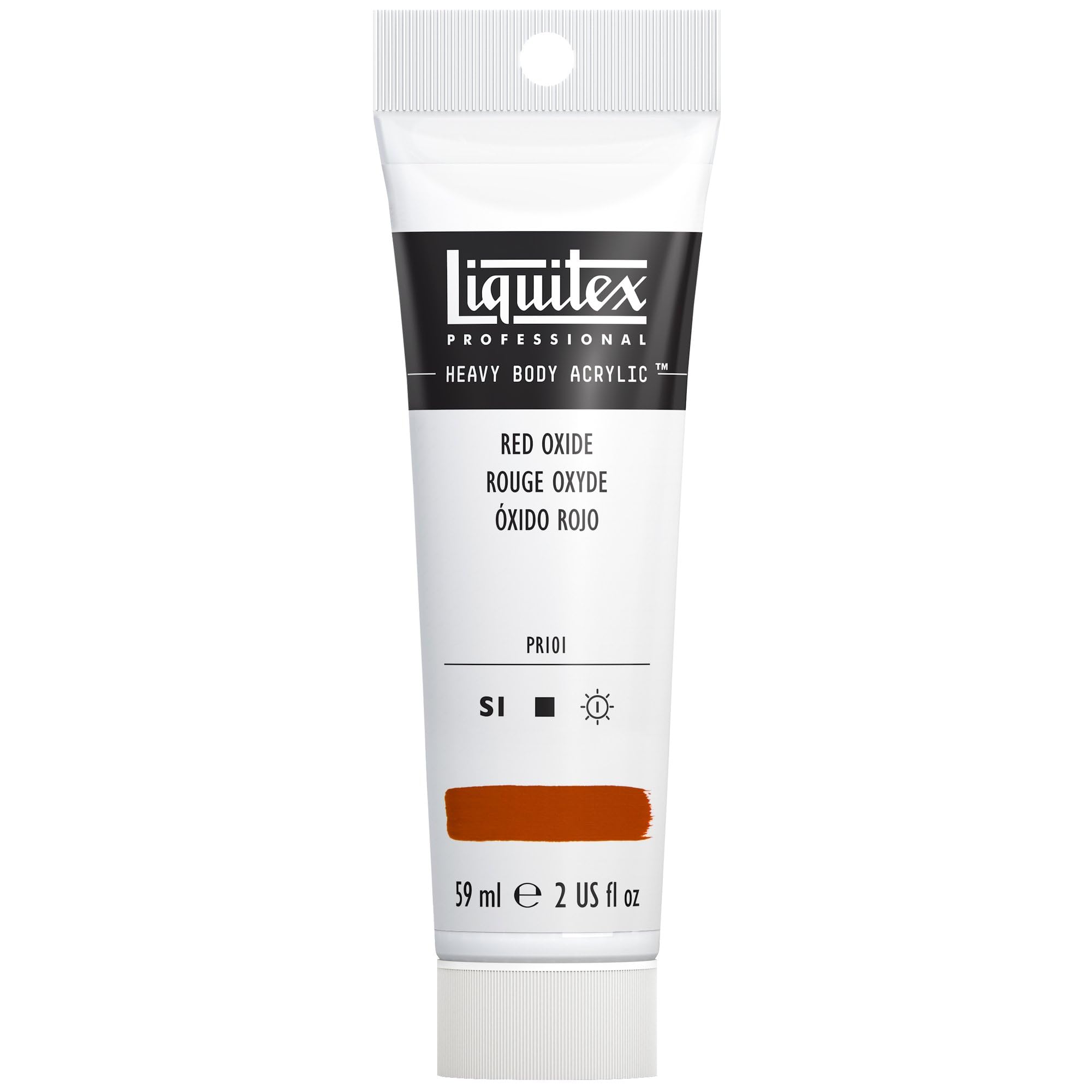 Liquitex 1045335 Professional Heavy Body Acrylfarbe in Künstlerqualität mit ausgezeichneter Lichtechtheit in buttriger Konsistenz, 59ml Tube - Oxidrot