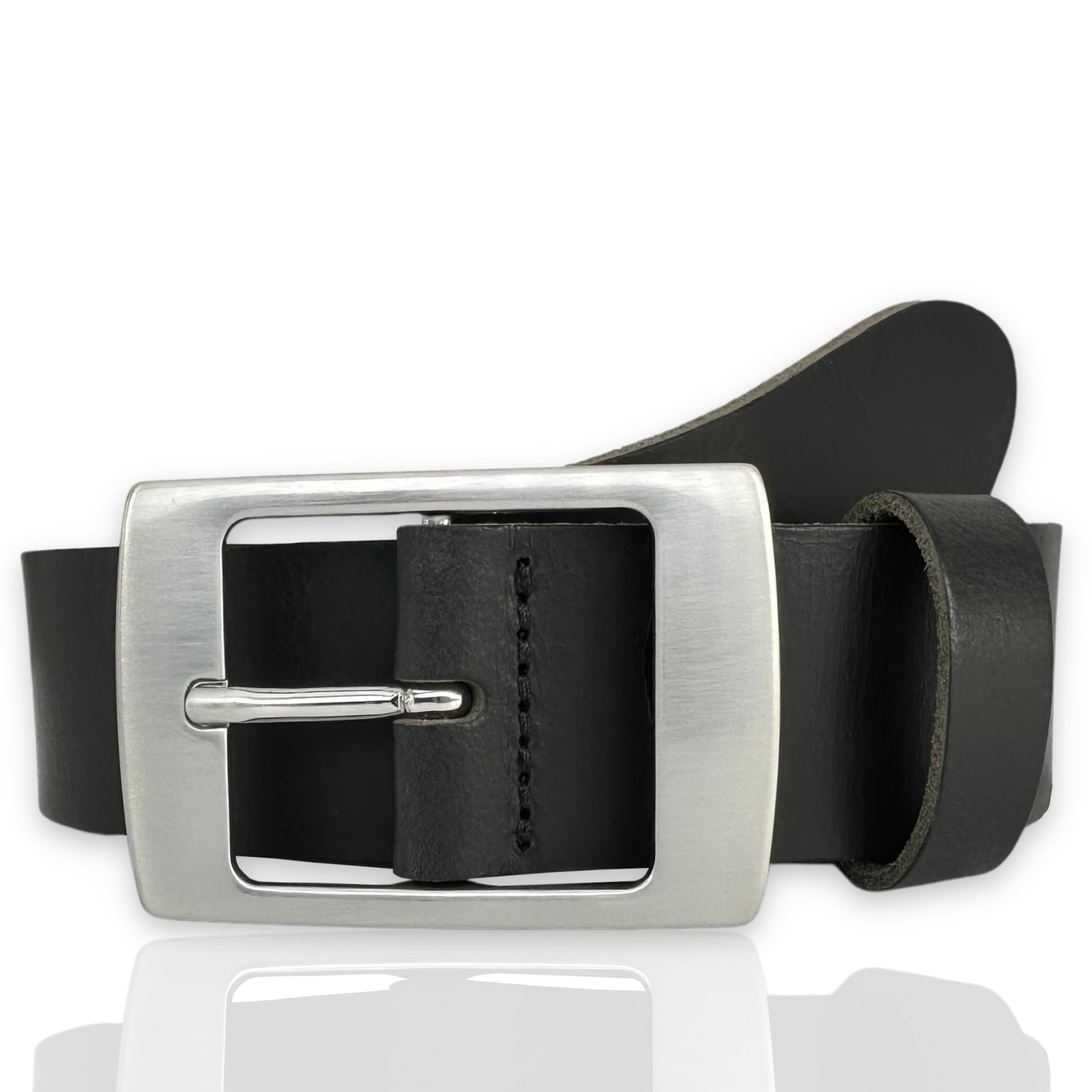 Ceinture En Cuir Tamaris - Modèle W125 Noir, Taille 125 Cm, Neuf Avec étiquettes