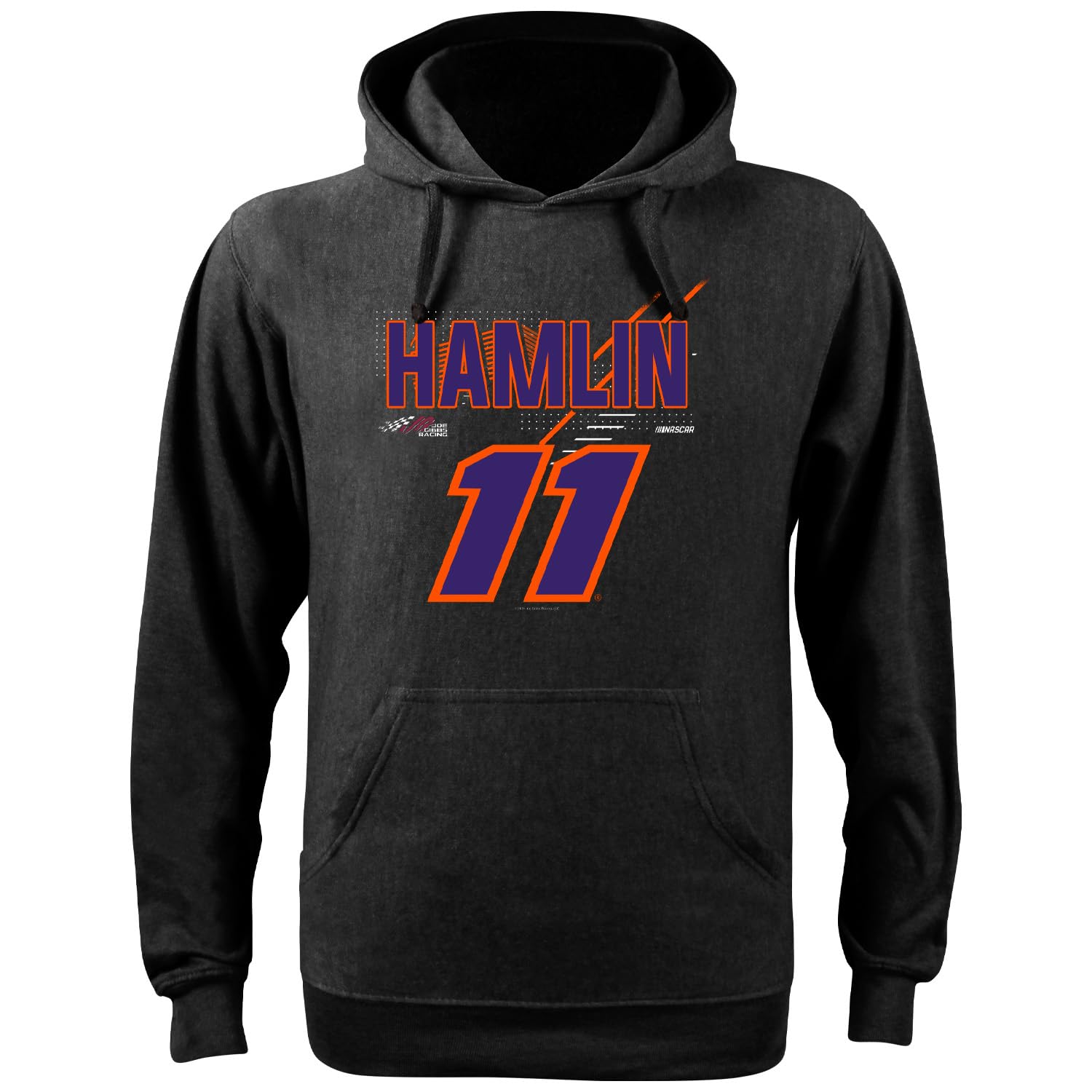 Checkered Flag SportsDenny Hamlin Name and #11 Hoodie Outerwear Sweatshirt Black