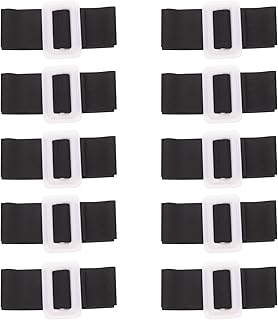 EXCEART Black Santa Belt Leather Santa Claus Belt Santa Cosplay Belts Christmas Wide Belts Waistband with Buckle Santa Costume Accessory 10Pcs Santa Accessories