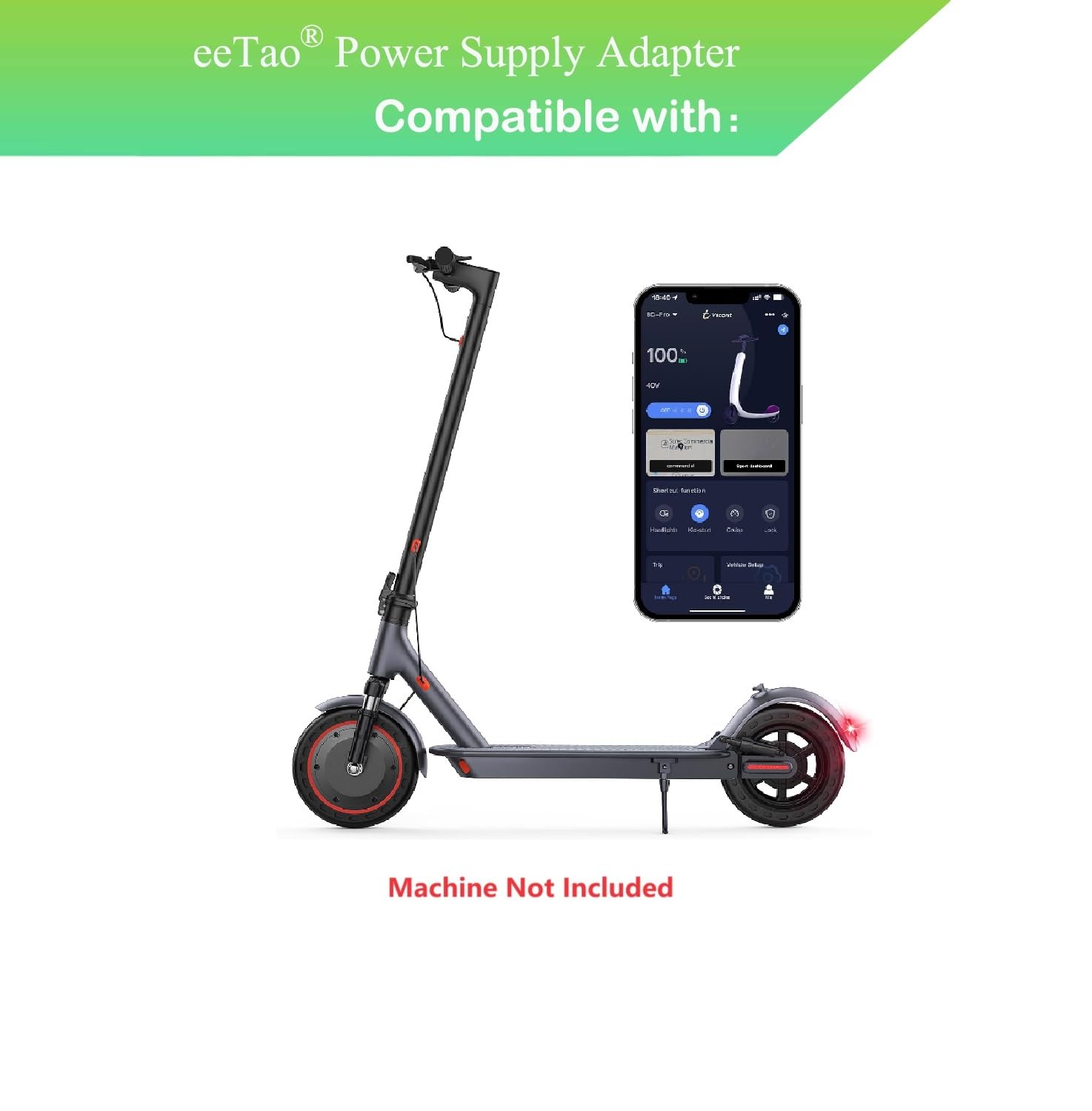 eeTao 42V AC/DC Replacement Charger Compatible with VOLPAM SP08 10'' Electric Scooter Adult Li-ion Battery Model:BC238360020 DC42V Adapter Power Supply Cable Cord