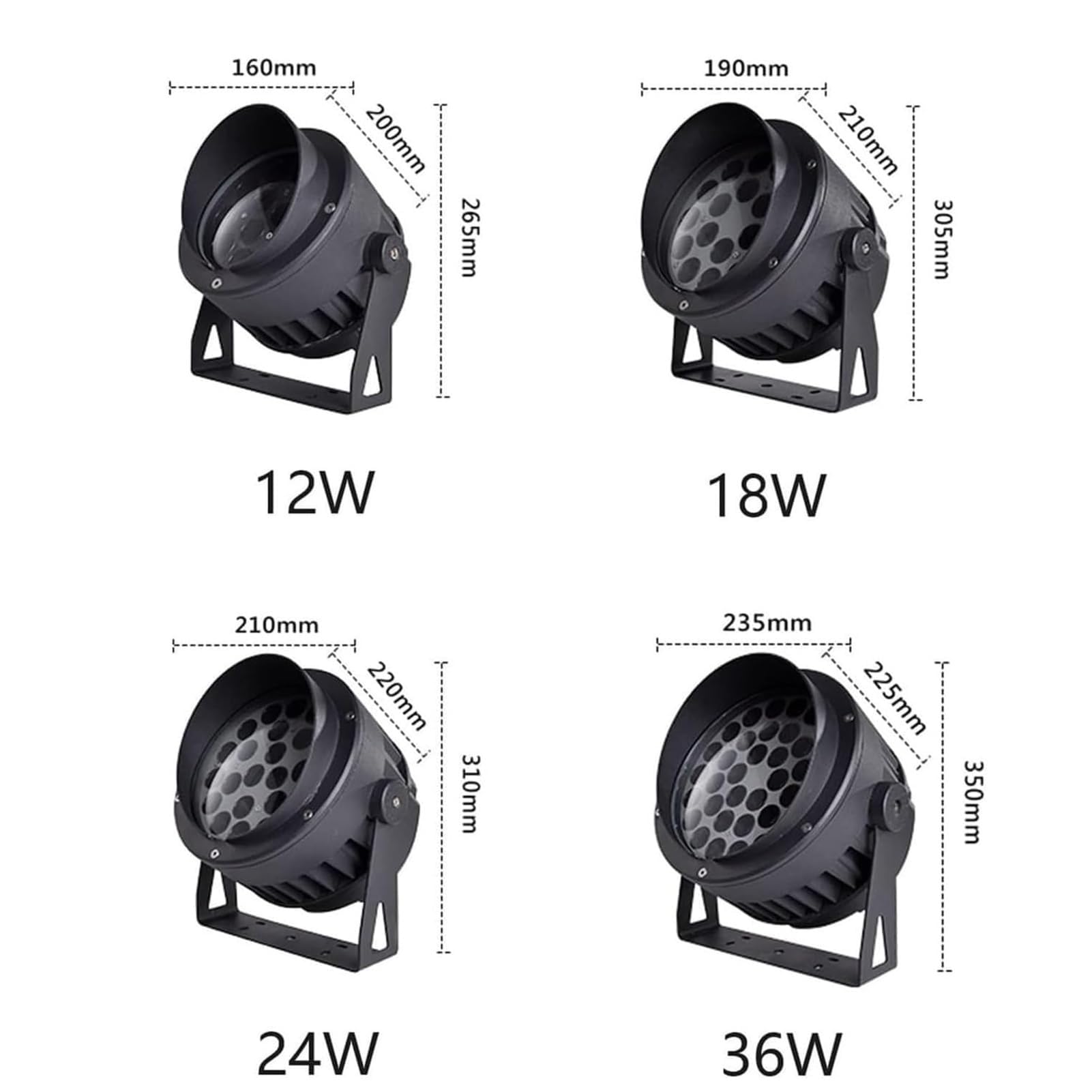 Spot LED Rotatif pour Jardin, éclairage d'extérieur enterré, étanche IP65, idéal pour Un Jardin, Une Cour ou Une pelouse(Warm White,36w)