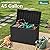 YITAHOME Outdoor Storage Box, 45 Gallon Waterproof Resin Deck Box, Lockable Organizer for Patio, Poolside, Deck, Cushions, Throw Pillows, Garden Tools, Black