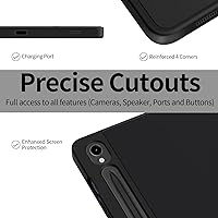 Vista 5 de Funda para Samsung Tab S9 de 11 pulgadas 2023 con soporte para bolígrafo S, función de encendido y apagado automático con triple función atril