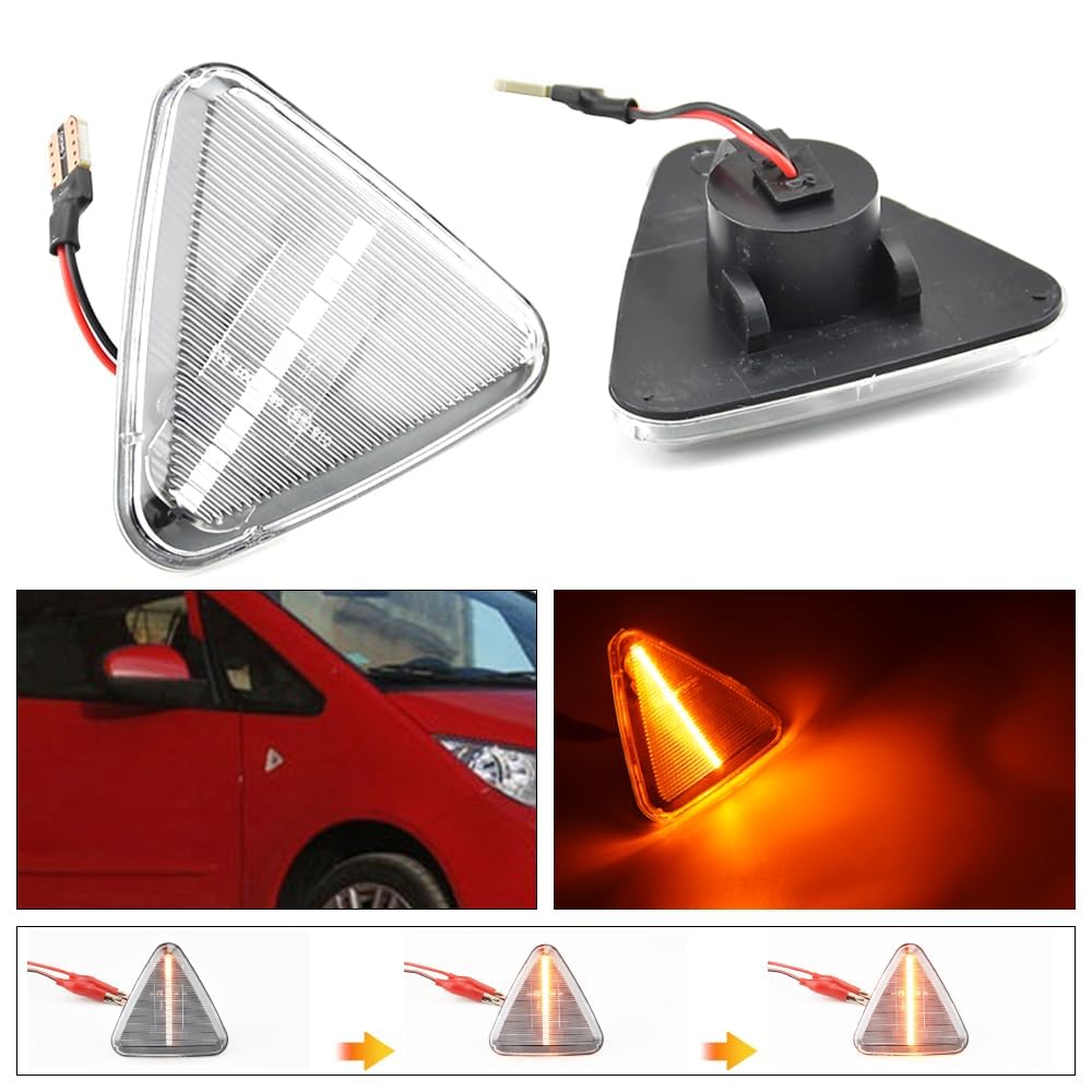 Indicatore laterale a LED Gempro 2XLED ambra dinamiche Indicatore