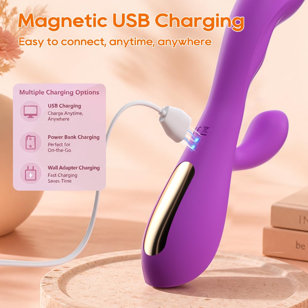 Vibratori Rabbit per Donna Professionale Clotoride Grandi Sex Toys, Vibratori per Donne Stimolatore per Punto G Squirting Vibratore Rabbit Vibratori Donne 10 Modalità Sexytoysys per Donna e Coppia