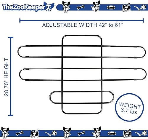 Miniatura 5 de La barrera original para perros Zookeeper para auto, SUV, camioneta ajustable universal para todos los vehículos - Se mueve con los asientos de tu