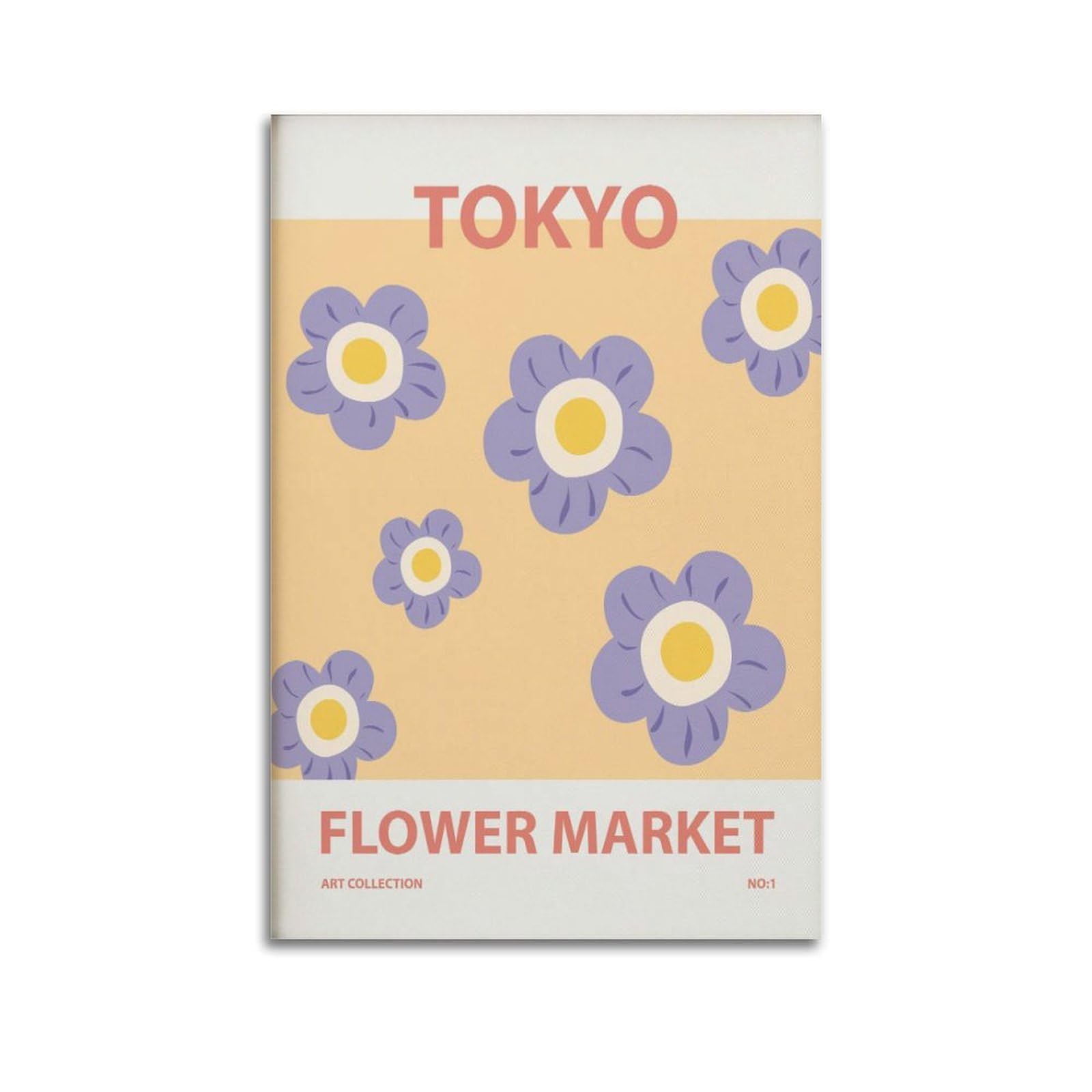 xiaoxiaoshen Tokyo Flower Market Botanical Decor Canvas Poster Wall Art Prints Room Aesthetic Murals Bedroom And Living Decorations 24x36inch(60x90cm)