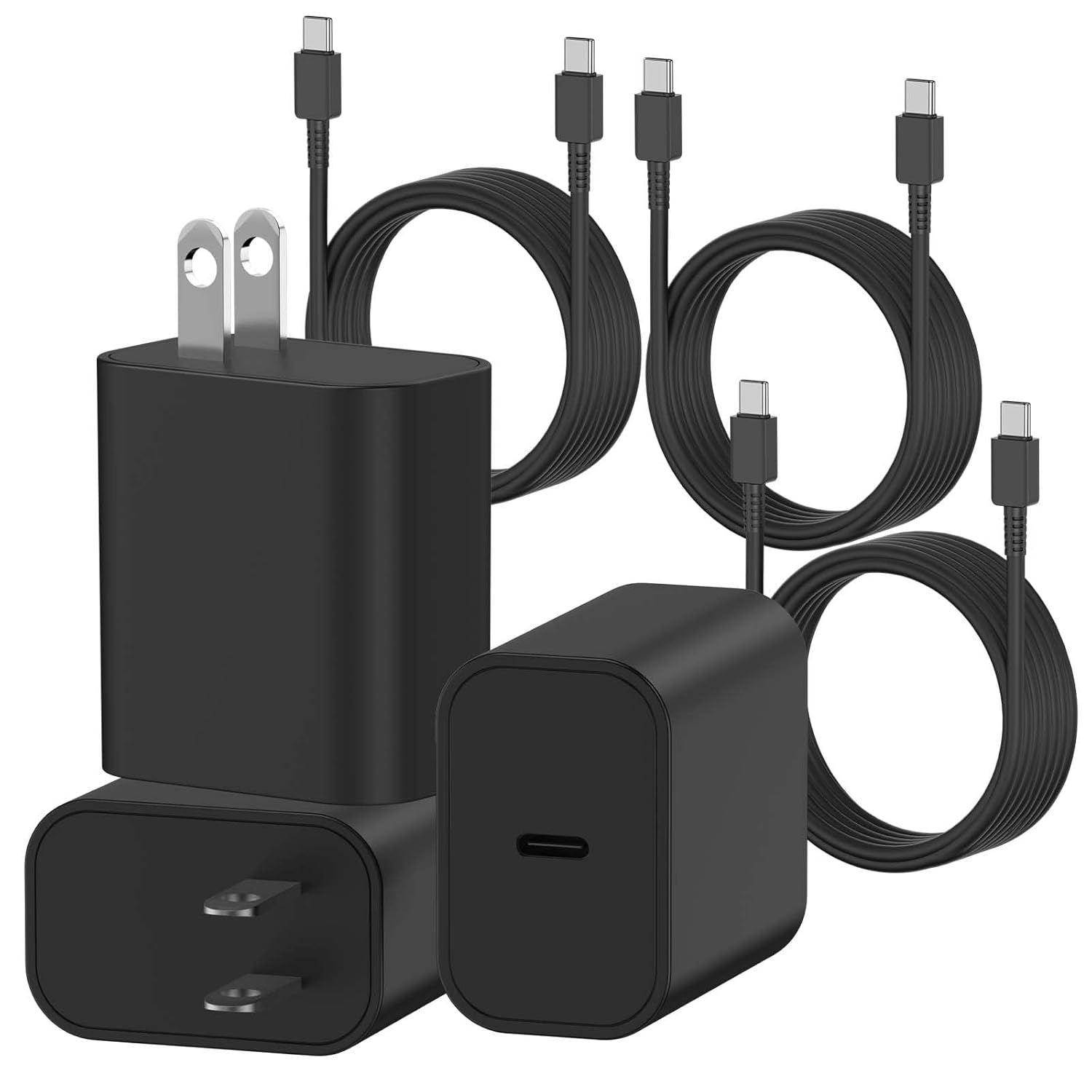 3Pack 45W USB C Charger for Samsung Galaxy S24 Ultra, Super Quite Fast Charging Type C Block with 6FT C to C Cord for Samsung Galaxy Tab S9 S8 S23 Ultra S22 Ultra S23 S22 S21 Note 10 Plus 20