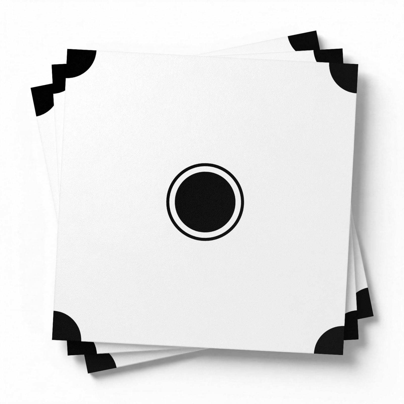 LMYSXAOZ Stick on Kitchen Tiles Black Circle Self Adhesive Wall PVC for Fireplace Surround Furniture Decoration Backsplash Bathroom Tile Stickers Waterproof