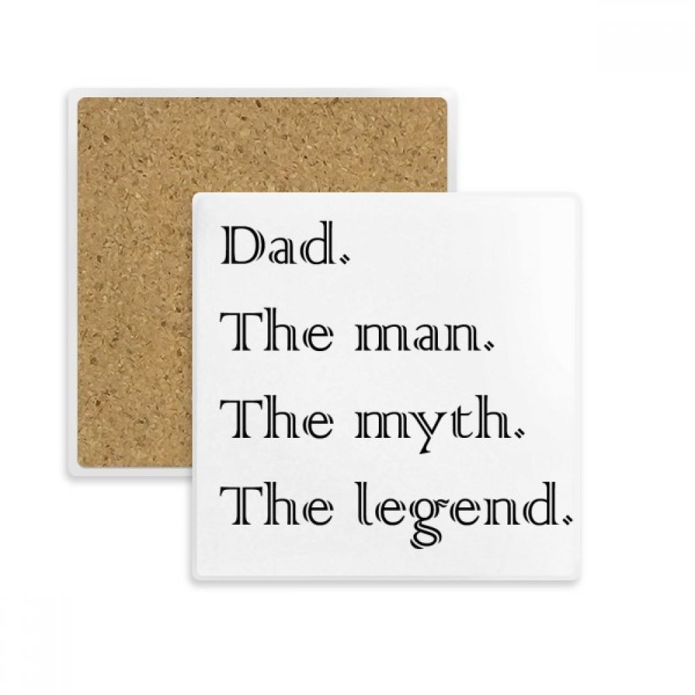 Tasse coaster absorbant en pierre pour verres et tasses avec citation Papa