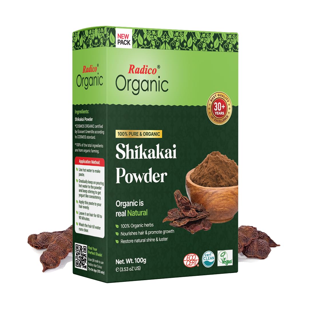 Radico Organic Shikakai Hair Treatment Powder - 100% Organic, 100% Natural Herbs For Soft, Shiny & Healthy Hair, Anti Hair Loss, Repair & Nourish Damaged Hair, Prevents Dandruff & Hair Thinning (100g)-picture-19