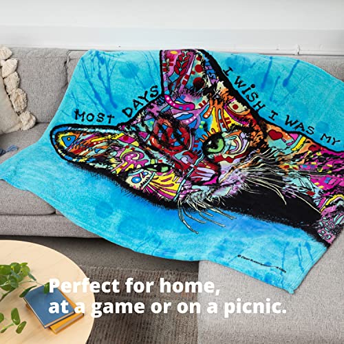 Dawhud Direct Colorful Cat Fleece Blanket For Bed, 50" X 60" Dean Russo Iii Cat Fleece Throw Blanket For Women, Men And Kids - Super Soft Plush Cat Blanket Throw Plush Blanket For Cat Lovers #TOP3