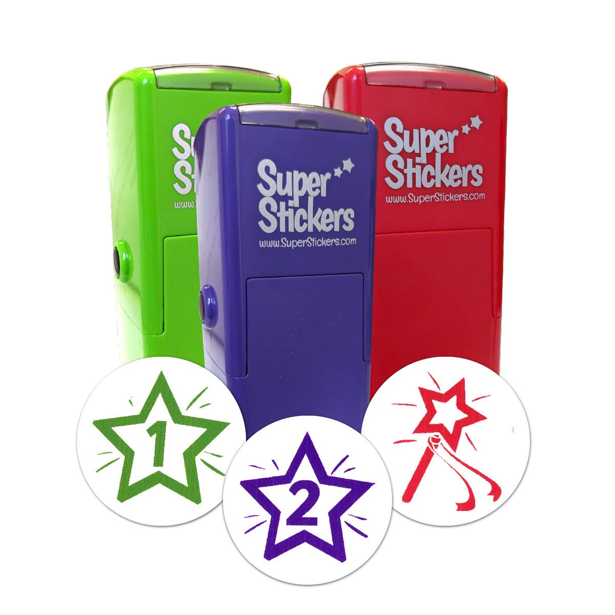 Two Stars And A Wish Stamper Bundle, Red, Purple, Green, Small