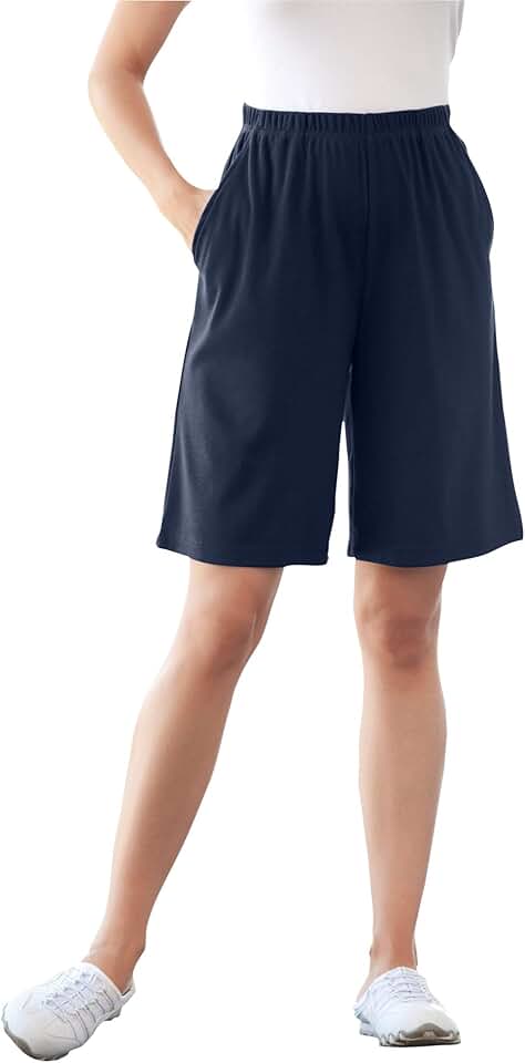 Amazon.com: long shorts for women plus size