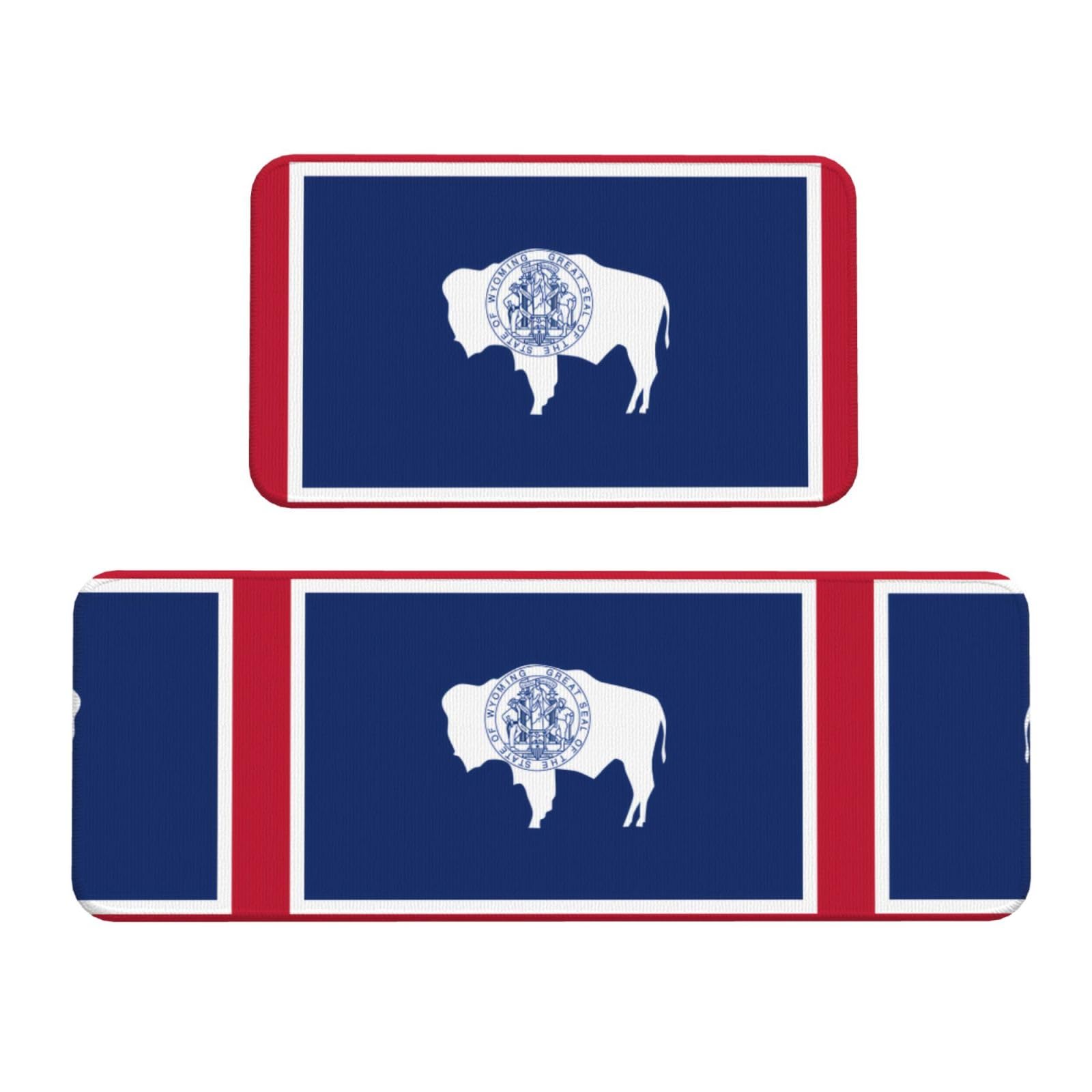 Alfombrillas de cocina lavandería y entrada: juego de 2 tapetes antideslizantes Wyoming