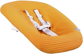 Ukje - Funda Para Tronas de Bebe Stokke Newborn New 1 Pieza Funda Silla OEKO TEX® Standard 100 Funda Cojin Algodón Práctico Fácil de Limpiar Amarilla