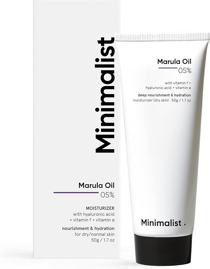 Minimalist Marula Oil 5 Face Moisturizer For Dry Skin With Hyaluronic