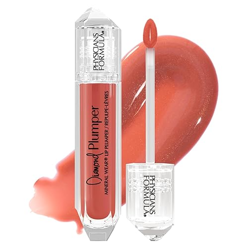 Physicians Formula Mineral Wear Diamond Lip Plumper Gloss dermatológicamente probado corte de cojín champán