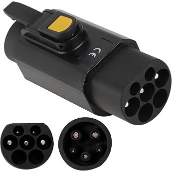 Type 2 auf Type 1 EV Ladeadapter 32A IEC 62196 zu SAE J1772 Ladekonverter f r Type 1 Elektro- & Hybridfahrzeuge M nnlich zu Weiblich
