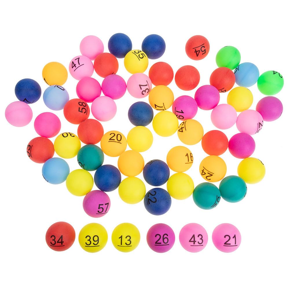 BESPORTBLE Balles Numérotées 1-90 pour Bingo Et Jeu De Loto Boules De Tirage Colorées en Plastique 90 Pièces pour Activités De Groupe Fêtes Et Tombola