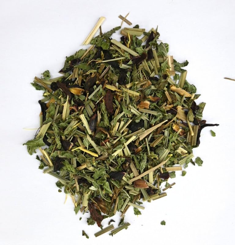 Image of Siyacha Tea Refreshing Hibiscus Tea , 500g Pouch , With Pure Mint , Lemon , Mulethi , Spice Masala Blend , Loose Leaf Tisane , Caffeine Free Chai Patti , For Stress Relief , Daily Detox & Digestion , Antioxidant Rich