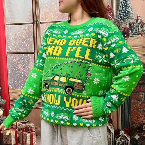 Bend Over And I Will Show You Griswold Wagon Christmas Sweater - Image 5