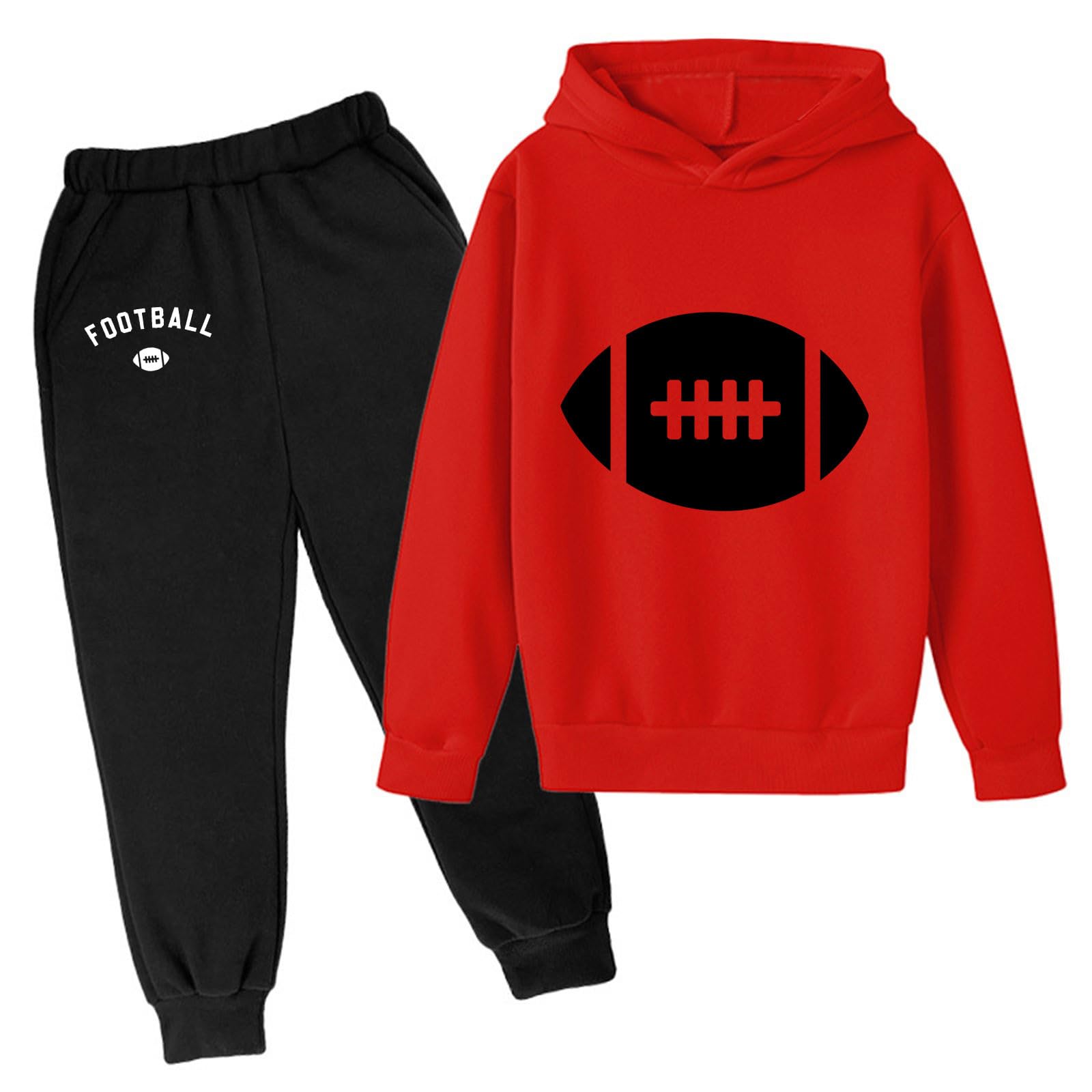 Set felpa con cappuccio per bambino, felpa e pantaloni della tuta, due pezzi, caldo e comodo