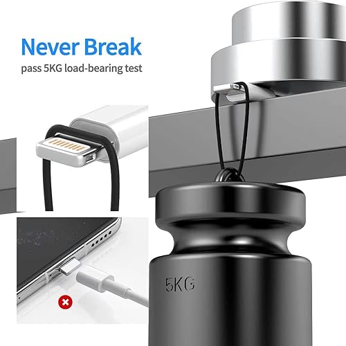 Miniatura 3 de Cargador para iPhone [certificado Apple MFi], paquete de 2 cables Lightning rápidos de 6 pies para cable largo, cable de carga Apple para iPhone