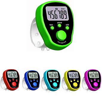 Digital Finger Counter - Digital Tasbeeh Counter | Electronic Tasbeeh Finger Counter | Finger Tary Hand Counter with Lock Key - Home Accessories Handheld Counter for Swimming, Running, Cycling