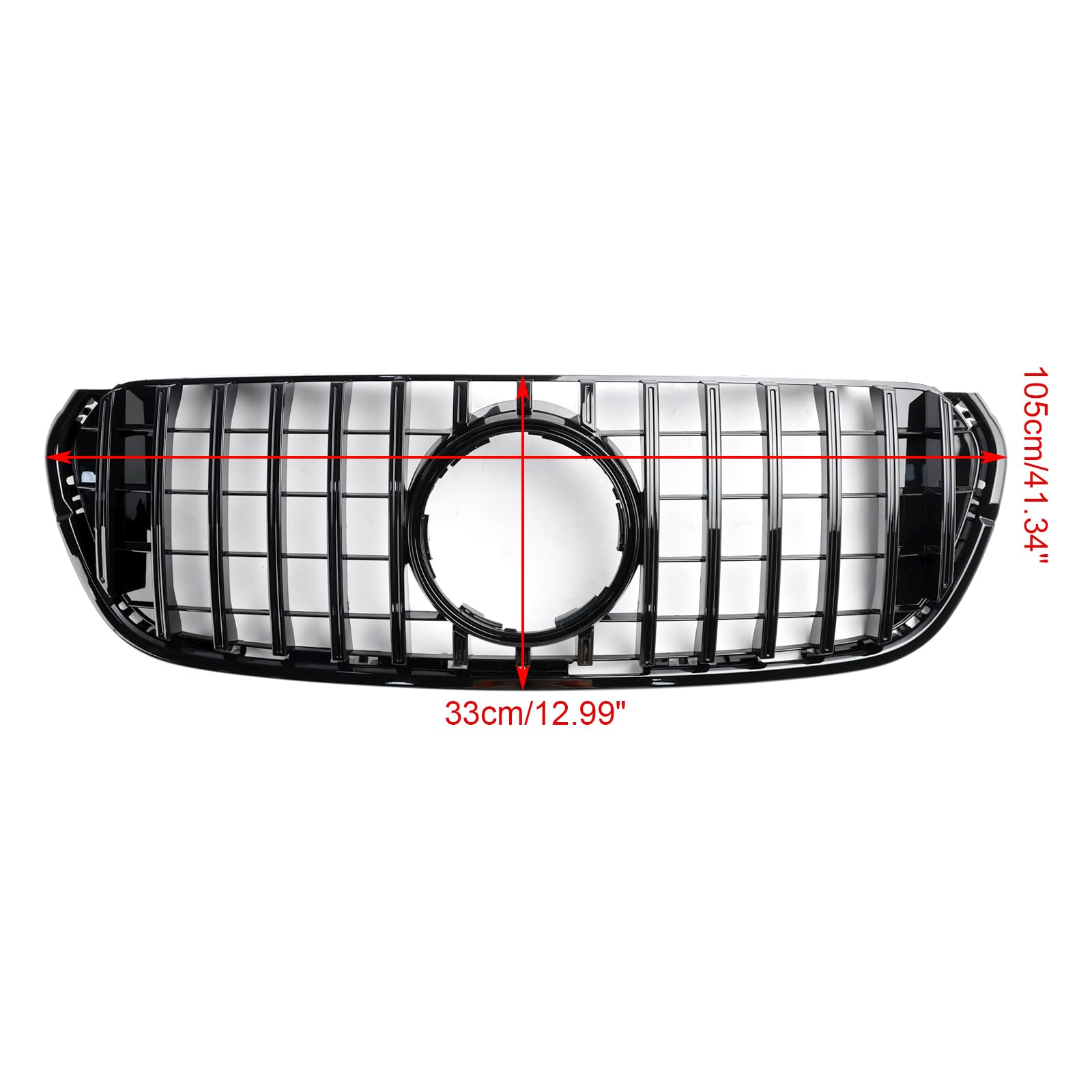 Front Bumper Grille Grill Adatto per Mercedes X-Class X470 2017-2019 (No Logo)